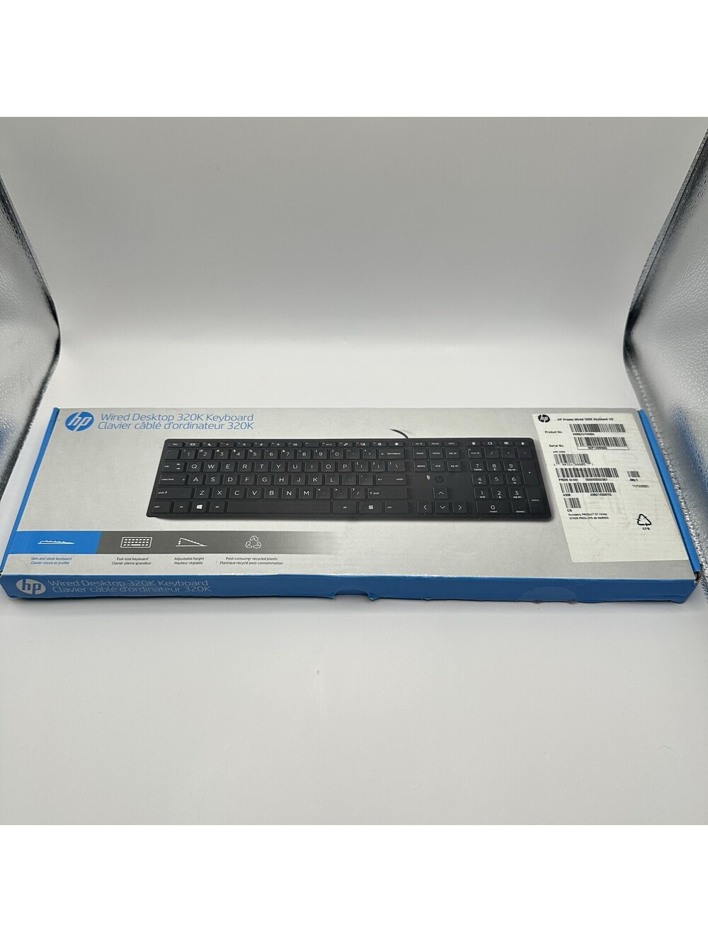 New HP 320K Desktop Wired USB Keyboard US - BLACK 9SR37AA#ABA 9SR37UT#ABA